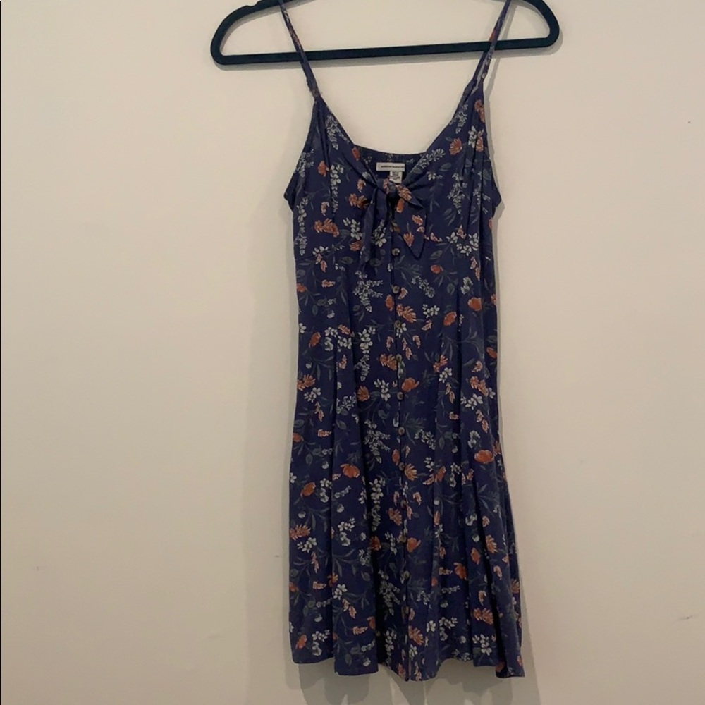 American Eagle Blue Floral Print Dress